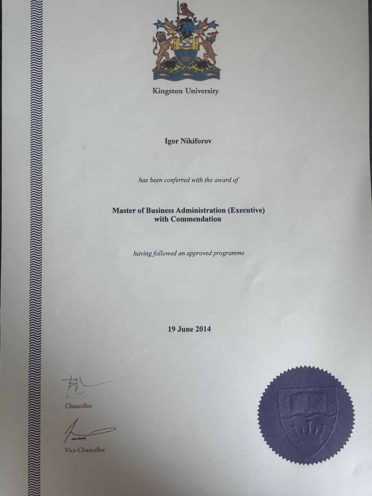 Executive MBA Kingston